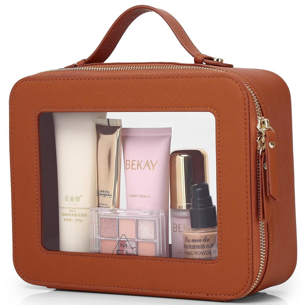 Clear Makeup Bag Waterproof Travel Case For Cosmetics And Toiletries Women's⚡️